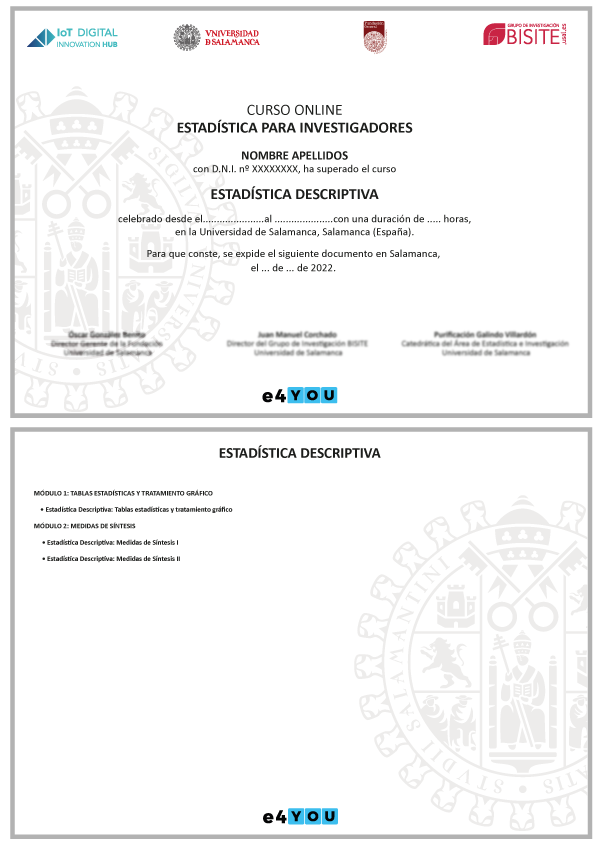 Diploma en "Relaciones entre Variables Cuantitativas y Cualitativas"